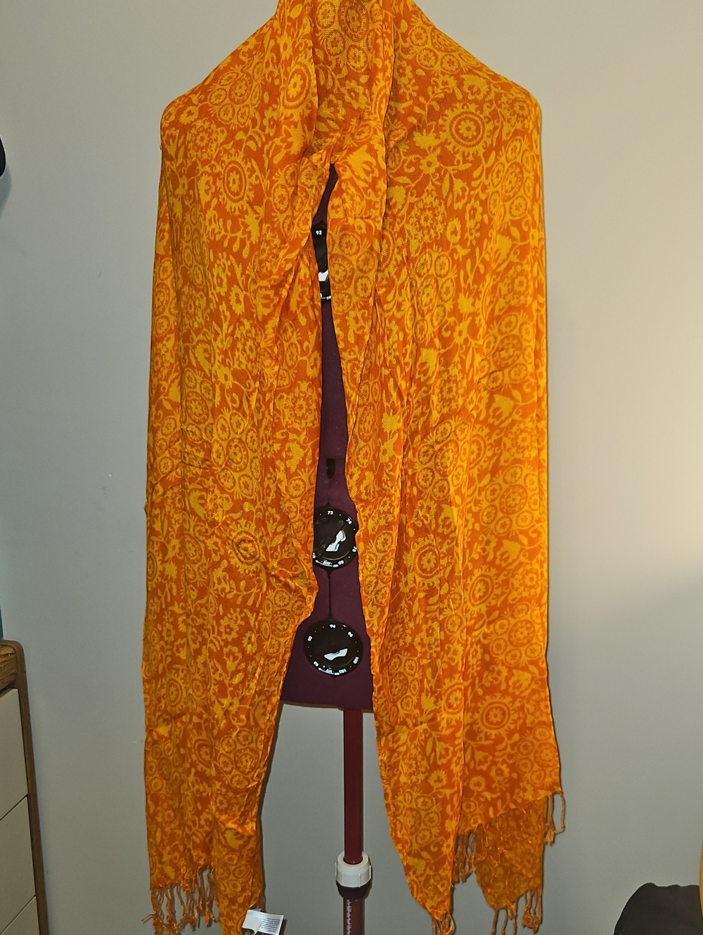 Old Navy Orange Printed Shawl